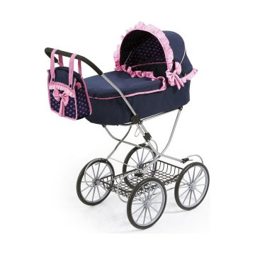 Kočík pre bábiky Reig Dolls Pram Námornícka modrá 64 cm