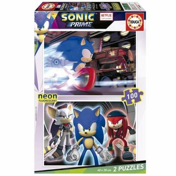 Sada 2 puzzle Educa Neon Sonic 100 Kusy