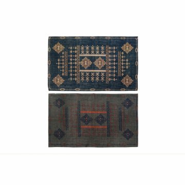 Koberec DKD Home Decor 120 x 180 x 0,4 cm Modrá Oranžová Polyester Arab (2 kusov)