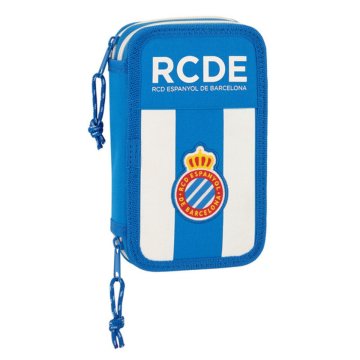 Dvojitý peračník PLUMIER RCD Espanyol Modrá Biela 12.5 x 19.5 x 4 cm (28 Kusy)