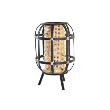 Stolná lampa DKD Home Decor Čierna Gaštanová Koloniálny štýl 220 V 50 W (31 x 31 x 51 cm)