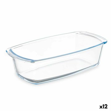 Kuchynská misa S úchytkami Transparentná Borokremičité sklo 1,6 L 27 x 7,2 x 14 cm (12 kusov)