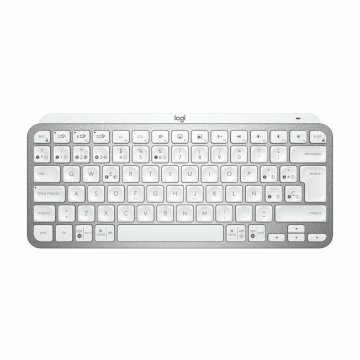 Klávesnica Logitech MX Keys Mini Sivá Španielska Qwerty Striebristý Biela