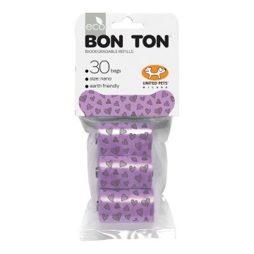 Hygienické vrecká United Pets Bon Ton Nano pes Purpurová (3 x 10 uds)