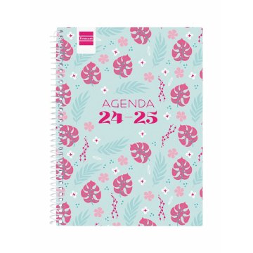 Agenda Finocam COOL Viacfarebná Quarto 15,5 x 21,2 cm Džungľa 2024-2025