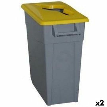 Odpadkový kôš na recyklovanie Denox 65 L Žltá (2 kusov)