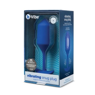 Análny Kolík Snug XL B-Vibe Vibrating Modrá