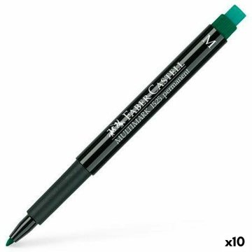 Permanentná fixka Faber-Castell Multimark 1525 M zelená (10 kusov)