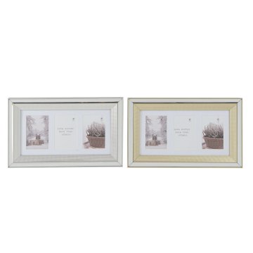 Rám na fotografie DKD Home Decor Sklo polystyrén Zlatá Striebristý Tradičný 47 x 2 x 29 cm (2 kusov)