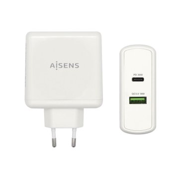 Nabíjačka USB Stena Aisens ASCH-2PD45A-W Biela 57 W USB-C (1 kusov)