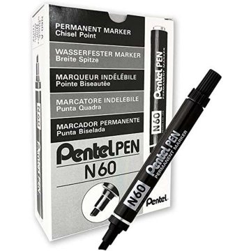 Permanentná fixka Pentel N60 Čierna 12 Kusy