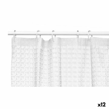 Záves do sprchy károvaný Transparentná Polyetylén EVA 180 x 180 cm (12 kusov)