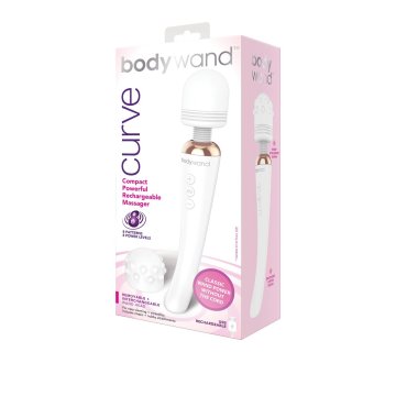 Nabíjateľná masážna hlavica PalmPower Curve Bodywand Bodywand Curve Biela