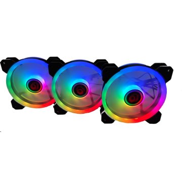 Ventilátor počítačovej skrine Talius IRIS SPECTRUM ARGB/CRONOS Ø 12 cm (3 kusov)