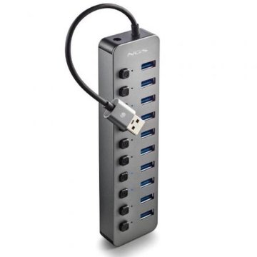 USB rozbočovač NGS IHUB10 Sivá