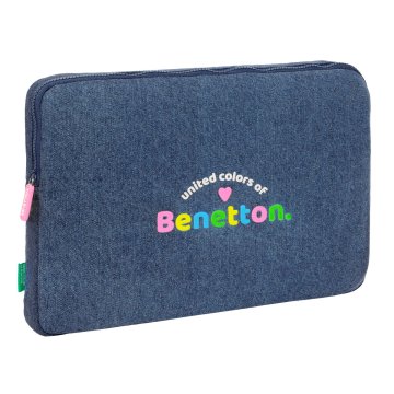 Puzdro na notebook Benetton Denim Modrá 15,6'' 39,5 x 27,5 x 3,5 cm