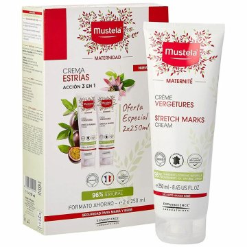 Telový krém proti striám Mustela 48623 3 v 1 (2 x 250 ml)