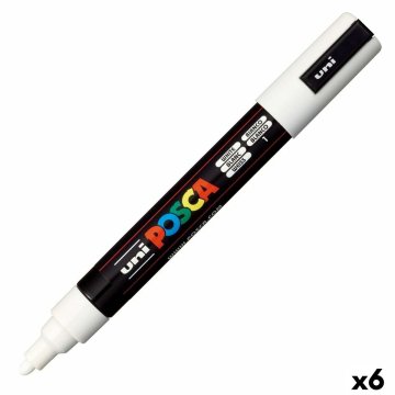 Fixky POSCA PC-5M Biela (6 kusov)