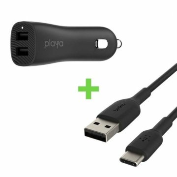 Univerzálna USB nabíjačka do auta + kábel USB C Belkin Playa