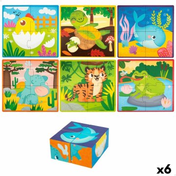 3D Puzzle Lisciani 4 Kusy 22 x 23 x 1 cm (6 kusov) zvierat