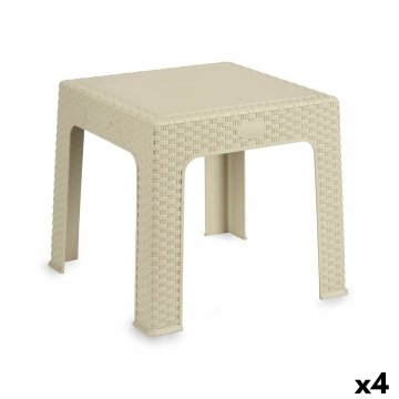 Detský stolík Rattan Krém Plastické 47 x 42,5 x 47 cm (4 kusov)