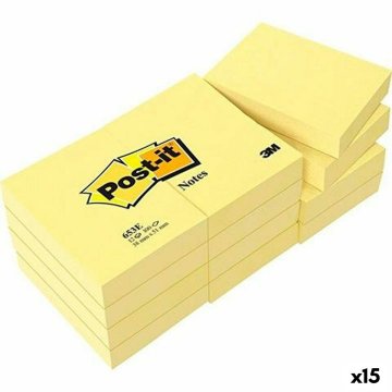 Poznámkový Bloček Post-it 38 x 51 mm Žltá (15 kusov)