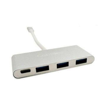 USB rozbočovač C CoolBox COO-HUC3U3PD Aluminium