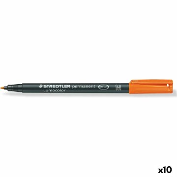 Permanentná fixka Staedtler Lumocolor 317 M Oranžová (10 kusov)