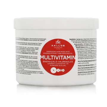 Kapilárna maska Kallos Cosmetics Multivitamin Energizér, povzbudzujúci prostriedok 500 ml