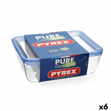 Tepelný obedár Pyrex Pure Glass Transparentná Sklo (800 ml) (6 kusov)