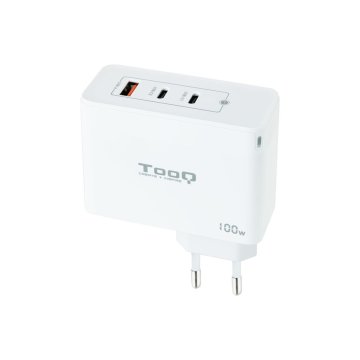 Stenová nabíjačka TooQ TQWC-GANQC2PD100W Biela 100 W