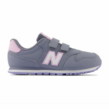 Detské športové topánky New Balance 500 HookLoop Sivá