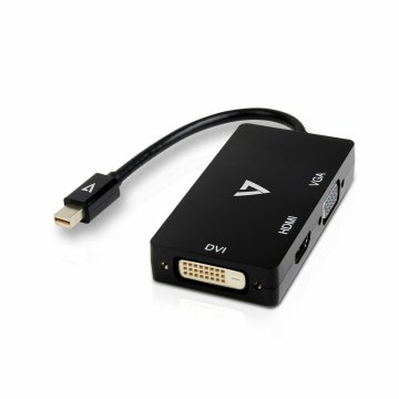 Mini Adaptér DisplayPort na VGA/DVI/HDMI V7 V7MDP-VGADVIHDMI-1E Čierna