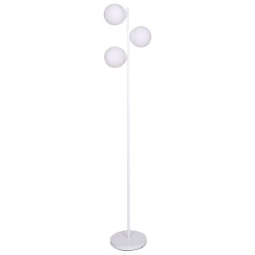 Stojaca lampa DKD Home Decor 35 x 25 x 167 cm Sklo Kov Biela 220 V 50 W