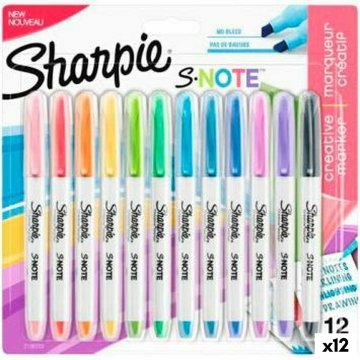 Sada fixiek Sharpie S-Note Viacfarebná 12 Kusy 1-3 mm (12 kusov)