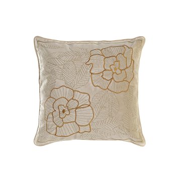 Vankúšik DKD Home Decor Zlatá 45 x 10 x 45 cm Kvety