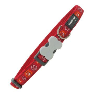 Psí obojok Red Dingo Stopa zvieraťa (24-37 cm) (1,5 x 24-36 cm)