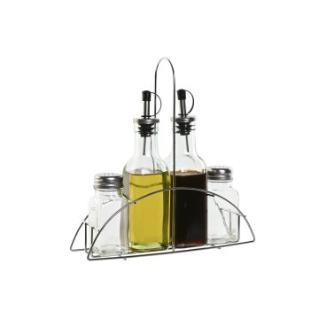 Dochucovacia sada Home ESPRIT Transparentná Kov Sklo 300 ml 22,5 x 6 x 23 cm