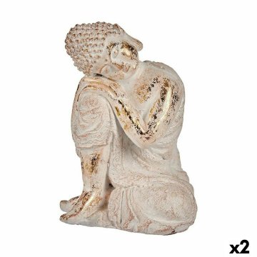 Dekoratívna socha do záhrady Buddha Polyesterová živica 23 x 33 x 26 cm (2 kusov)