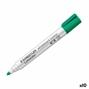 Fixka na tabuľu Staedtler Lumocolor Biela tabuľa 8 Kusy zelená (10 kusov)