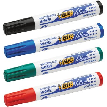 Fixka na tabuľu Bic Velleda 4 kusov Biela (5 Kusy) (4 kusov)