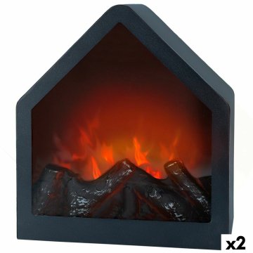 Ozdobný elektrický komín na stenu Ambients 20 x 23 x 14 cm (2 kusov)