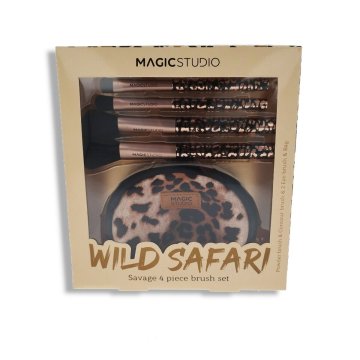 Sada štetcov na make-up Magic Studio Wild Safari Savage 4 Kusy