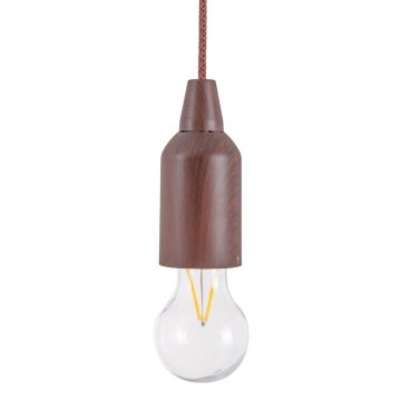 Lampa vo tvare žiarovky Pull & click Vlašský orech