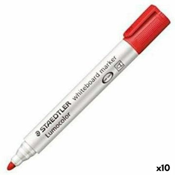 Fixky Staedtler Lumocolor 351-2 Biela tabuľa Biela Červená (10 kusov) (1 kusov)