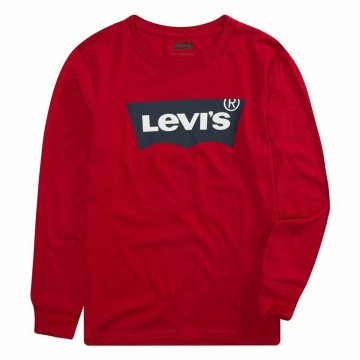 Detské tričko s dlhým rukávom Levi's Batwing Červená