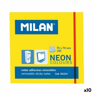 Samolepiace bločky Milan Žltá 76 x 76 mm (10 kusov)