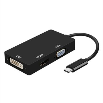 Adaptér USB-C na VGA/HDMI/DVI Aisens A109-0343 Čierna 15 cm