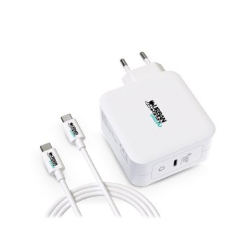 Nabíjačka do zástrčky v stene + kábel USB C Urban Factory GSC10UF Biela