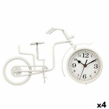 Stolné hodiny Bicykel Biela Kov 33 x 21 x 4 cm (4 kusov)